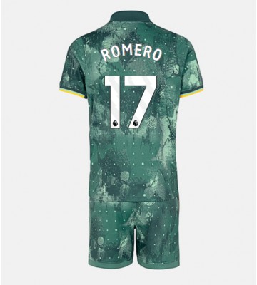 Tottenham Hotspur Cristian Romero #17 Tercera Equipación Niños 2024-25 Manga Corta (+ Pantalones cortos)